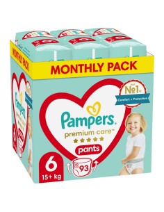 Disposable nappies Pampers Premium 15-25 kg 6 (93 Units) by Pampers, Nappies - Ref: S9108314, Price: 54,47 €, Discount: %