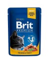 Aliments pour chat Brit Pouches Family Plate Poulet Dinde Veau Morue 12 x 100 g | Tienda24 Tienda24.eu