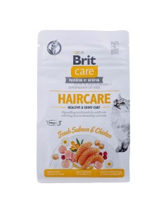 Cibo per gatti Brit Care Grain Free Haircare Healthy & Shiny Coat Adulto Pollo Salmone 400 g da Brit, Secco - Ref: S9108694, ...