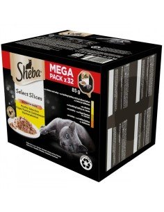 Aliments pour chat Sheba Nature's Collection Mix Poulet Saumon Thon Dinde 40 x 85 g | Tienda24 Tienda24.eu