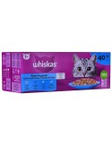 Snack für Katze Whiskas 40 x 85 g Lachsfarben Thunfisch Fisch Kabeljau | Tienda24 Tienda24.eu