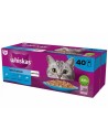 Collation pour Chat Whiskas 40 x 85 g Saumon Thon Poisson Morue | Tienda24 Tienda24.eu