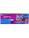 Collation pour Chat Whiskas 40 x 85 g Saumon Thon Poisson Morue | Tienda24 Tienda24.eu