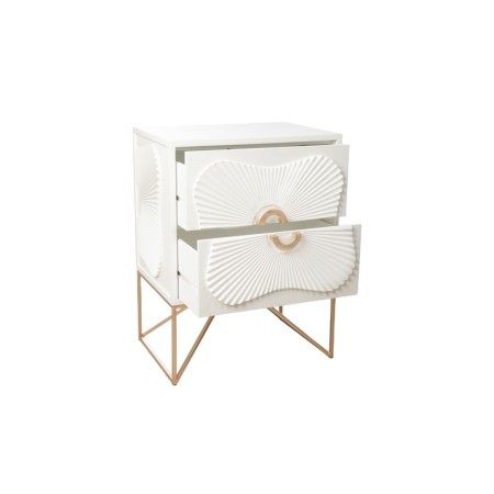 Sideboard Romimex White Golden Metal MDF Wood 48 x 64 x 35 cm by Romimex, Sideboards - Ref: D1629046, Price: 277,28 €, Discou...