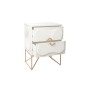 Sideboard Romimex White Golden Metal MDF Wood 48 x 64 x 35 cm by Romimex, Sideboards - Ref: D1629046, Price: 277,28 €, Discou...