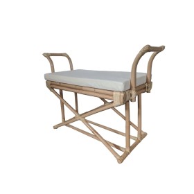 Banco Romimex Natural Rotim 75 x 66 x 40 cm de Romimex, Bancos - Ref: D1629056, Preço: 200,50 €, Desconto: %