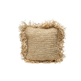 Almofada Romimex Natural Fibra natural Com franja 40 x 40 x 12 cm de Romimex, Almofadas - Ref: D1629061, Preço: 68,78 €, Desc...