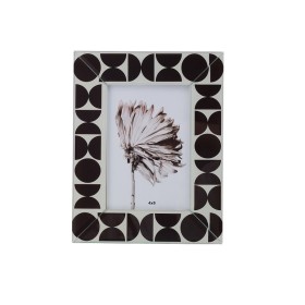 Photo frame Romimex White Black Glass 10 x 15 x 1 cm by Romimex, Table and wall frames - Ref: D1629067, Price: 11,07 €, Disco...