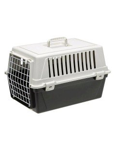 Gaiola de transporte para animais de estimação MPETS 62 x 53 x 58 cm Branco Branco/Preto Plástico | Tienda24 Tienda24.eu