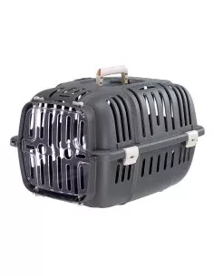 Cage de transport pour animaux de compagnie MPETS 62 x 53 x 58 cm Blanc Blanc/Noir Plastique | Tienda24 Tienda24.eu