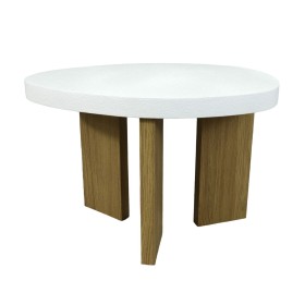 Table d'appoint Romimex Blanc Naturel Bois MDF 60 x 40 x 60 cm de Romimex, Tables - Réf : D1629116, Prix : 111,13 €, Remise : %