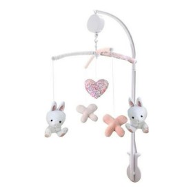 Carrousel pour Berceau Atmosphera Nuages Rose Bois MDF | Tienda24 - Global Online Shop Tienda24.eu