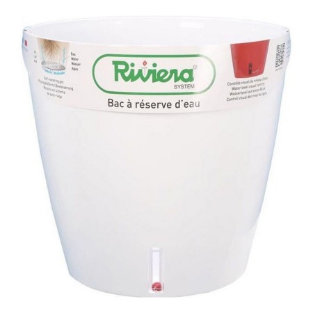 Vaso Autoirrigável Riviera Eva New Branco Plástico Redonda Ø 46 cm | Tienda24 - Global Online Shop Tienda24.eu