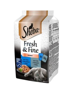 Aliments pour chat Sheba Nature's Collection Mix Poulet Saumon Thon Dinde 40 x 85 g | Tienda24 Tienda24.eu