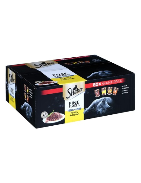 Aliments pour chat Sheba Delicacy Poulet Dinde Canard Oiseaux | Tienda24 Tienda24.eu