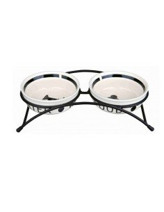 Pet feeding dish Trixie 24855 Bowl Black Monochrome Stainless steel 2,8 L | Tienda24 Tienda24.eu