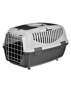 Cage de transport pour animaux de compagnie MPETS 62 x 53 x 58 cm Blanc Blanc/Noir Plastique | Tienda24 Tienda24.eu