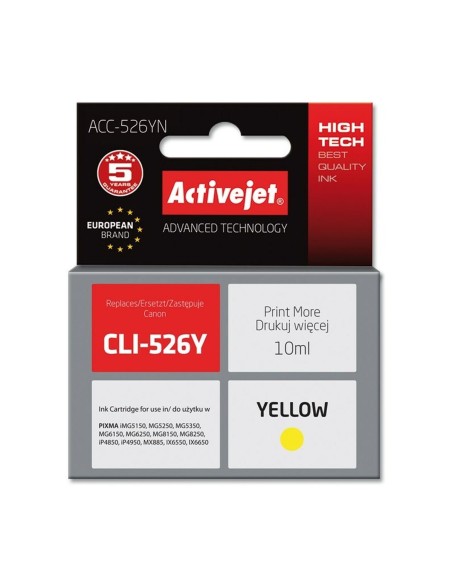 Cartucho de Tinta Original Activejet ACC-526YN Amarillo | Tienda24 Tienda24.eu