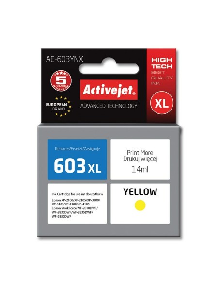 Cartuccia ad Inchiostro Originale Activejet AE-603YNX Giallo da Activejet, Toner e inchiostro per stampante - Ref: S9112543, ...