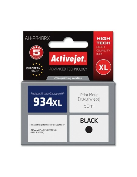 Original Ink Cartridge Activejet AH-934BRX Black | Tienda24 Tienda24.eu