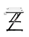 Escritorio Huzaro Hero 2.5 Blanco Negro Aluminio 120 x 60 cm | Tienda24 Tienda24.eu