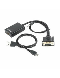 Adaptador VGA a HDMI con Audio GEMBIRD A-VGA-HDMI-01 Negro de GEMBIRD, Accesorios para reproductores de MP3 - Ref: S9115207, ...