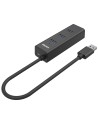 4-Port USB Hub Unitek Y-3089 Schwarz | Tienda24 Tienda24.eu