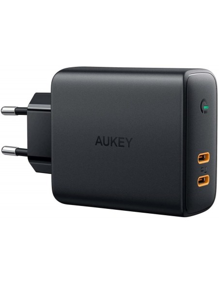 Cargador de Pared Aukey PA-D5 Negro | Tienda24 Tienda24.eu