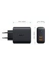 Cargador de Pared Aukey PA-D2 Negro 36 W | Tienda24 Tienda24.eu