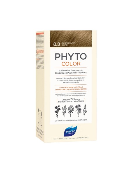 Tintura Permanente Phyto Paris Color 8.3-light golden blonde 3 Pezzi da Phyto Paris, Colore permanente - Ref: S05100409, Prec...