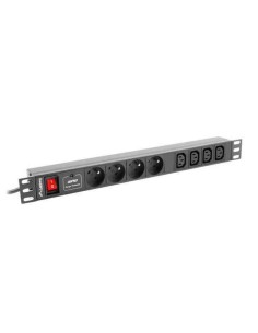 Steckerleiste mit 8 Steckdosen und Schalter Lanberg PDU-04E04I-0200-IEC-BK von Lanberg, Solar- und Windenergie - Ref: S911825...