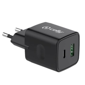 Wall Charger Celly PLTC20WUSBUSBC Black 15 W by Celly, Chargers - Ref: S7787090, Price: 18,31 €, Discount: %