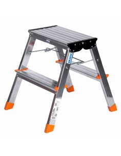 Folding ladder White Black Grey Metal 38 x 50 x 84 cm (6 Units) | Tienda24 Tienda24.eu