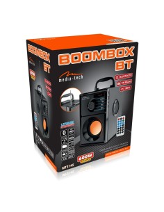 Altifalante Bluetooth Media Tech BoomBox BT MT3145 V2 Preto 600 W de Media Tech, Auriculares portáteis e altifalantes com por...