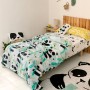 Duvet cover set HappyFriday Blue Single Panda bear 2 Pieces by HappyFriday, Quilts and quilt covers - Ref: D1629816, Price: 4...