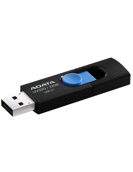 Memoria USB Adata UV320 Negro Negro/Azul 32 GB | Tienda24 Tienda24.eu