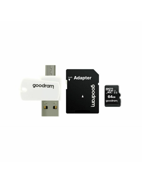 Carte Mémoire Micro SD avec Adaptateur GoodRam M1A4 All in One Blanc Noir 64 GB | Tienda24 Tienda24.eu