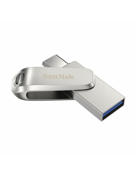 Clé USB SanDisk Ultra Dual Drive Luxe Argenté Acier 32 GB | Tienda24 Tienda24.eu