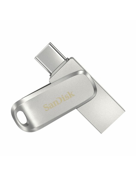 Clé USB SanDisk Ultra Dual Drive Luxe Argenté Acier 256 GB | Tienda24 Tienda24.eu