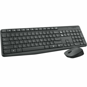 Keyboard and Wireless Mouse Logitech MK235 Black Portuguese by Logitech, Keyboard & Mouse Sets - Ref: S7811309, Price: 43,73 ...