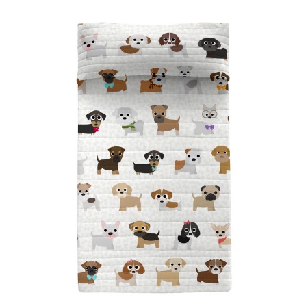 Steppdecke HappyFriday Bunt Einzelmatratze Hund von HappyFriday, Wohn- & Kuscheldecken - Ref: D1629863, Preis: 61,32 €, Rabat...