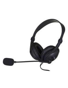 Auriculares com microfone PcCom Essential Preto | Tienda24 Tienda24.eu