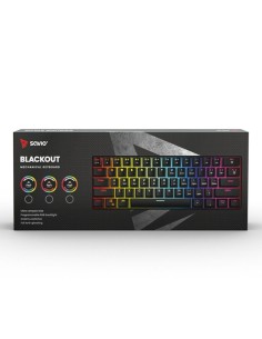 Teclado Tacens AK0ES Negro Qwerty Español QWERTY | Tienda24 Tienda24.eu