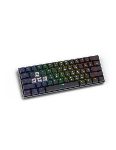 Teclado Savio BLACKOUT Negro Multicolor Inglés QWERTY | Tienda24 Tienda24.eu