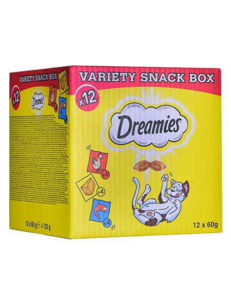 Collation pour Chat Dreamies Variety 12 x 60 g Poulet Saumon Fromage | Tienda24 Tienda24.eu