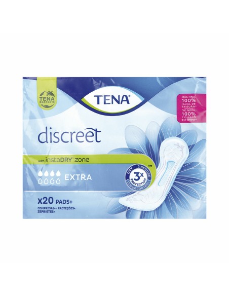 Normal sanitary pads without wings Tena Discreet Extra 20 Units | Tienda24 Tienda24.eu