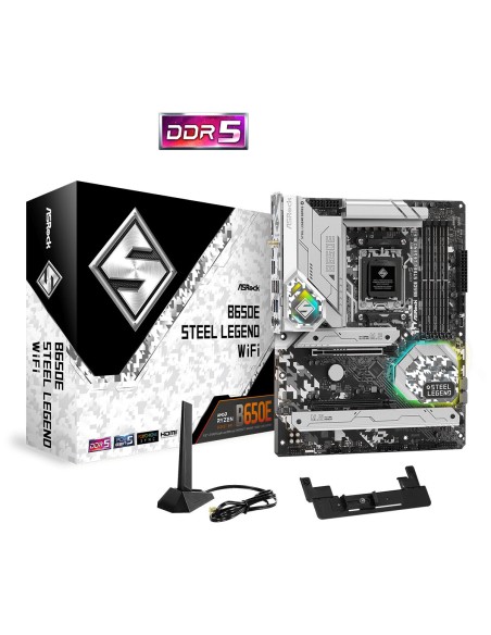 Motherboard ASRock B650E Steel Legend WiFi AMD AMD B650 AMD AM5 | Tienda24 Tienda24.eu