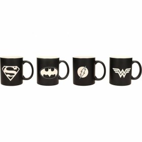 Lot de tasses SD Toys Universo DC Noir (4 Pièces) de SD Toys, Tasses - Réf : S7823694, Prix : 38,79 €, Remise : %