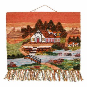 Tapisserie Alexandra House Living Multicouleur Jute 100 x 80 cm rural de Alexandra House Living, Tapisseries - Réf : D1629973...