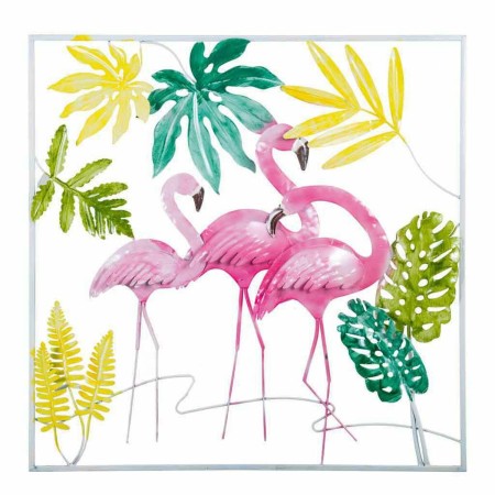 Wall Decoration Alexandra House Living Multicolour Metal Pink flamingo 5 x 81 x 81 cm by Alexandra House Living, Sculptures -...